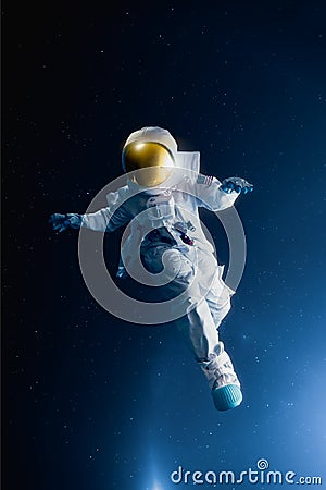 Astronaut exploring outer space Stock Photo