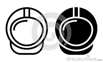 Astronaut icon with outline and glyph style. Vector Illustration