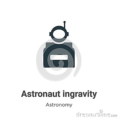 Astronaut ingravity vector icon on white background. Flat vector astronaut ingravity icon symbol sign from modern astronomy Vector Illustration