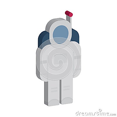 Astronaut Isometric vector icon which can easily modify or edit Vector Illustration