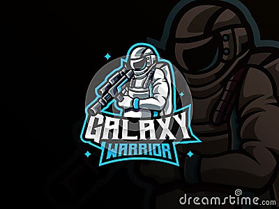 Astronaut mascot sport logo design Vector Illustration