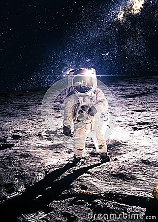 Astronaut on the moon Editorial Stock Photo