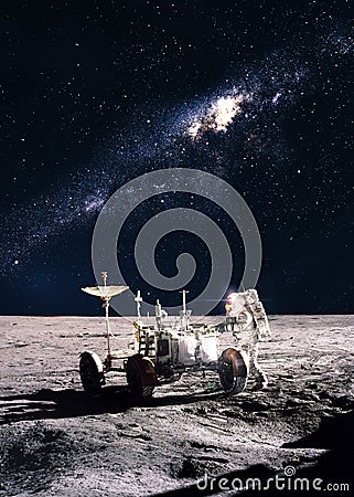 Astronaut on the moon Editorial Stock Photo