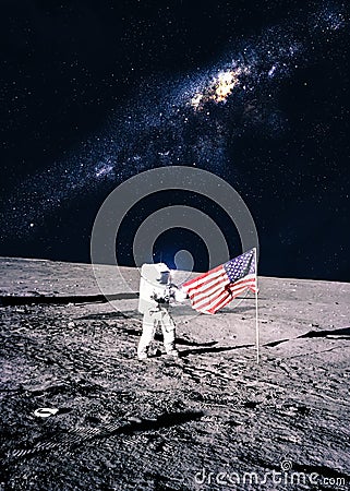 Astronaut on the moon Editorial Stock Photo