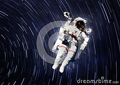 Astronaut in outer space Editorial Stock Photo