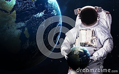 Astronaut in outer space. Spacewalk. Elements of this image furnished by NASA Stock Photo