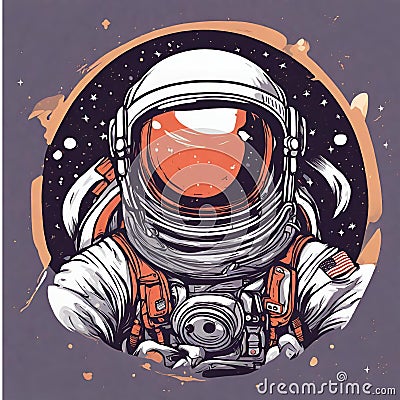 Very details astronaut ,lost in galaxy background - 1 Stock Photo