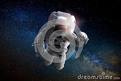 Astronaut or Spaceman floating in the space Editorial Stock Photo