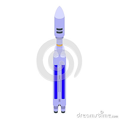 Astronaut spaceship icon, isometric style Vector Illustration