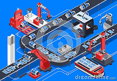 Astronautics Equipment Isometric Illustration Vector Illustration