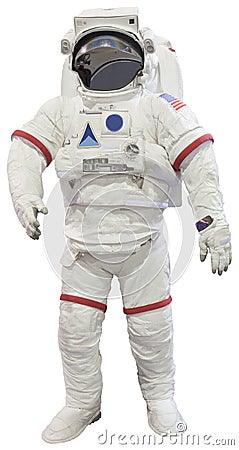 Astronauts suit isolated white Stock Photo