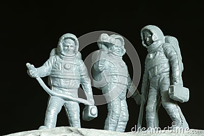 Astronauts toy plastic Stock Photo