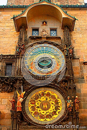 Astronimical clock in Prague, Czech Republic Stock Photo