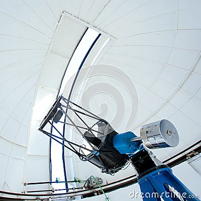 Astronomic observatory telescope in a dome Stock Photo