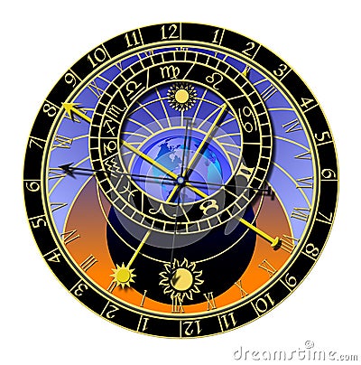 Astronomical clock Stock Photo