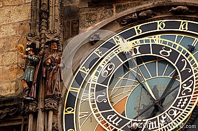 Astronomical Clock In Prague Stock Photo