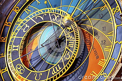 Astronomical clock Prague Stock Photo