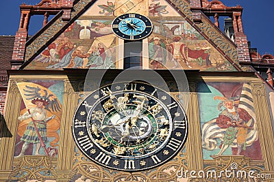 Astronomical clock, Ulm Stock Photo