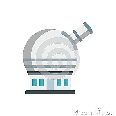 Astronomical observatory icon, flat style Vector Illustration