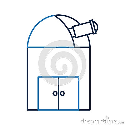 Astronomical Observatory isolated icon Vector Illustration