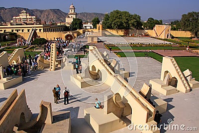 Astronomical Observatory Jantar Mantar in Jaipur, Rajasthan, India Editorial Stock Photo