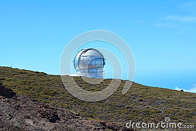 Astronomical Observatory located On La Palma, Canary islands, Spain Stock Photo
