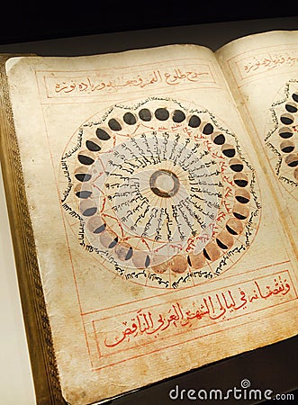 Astronomy - Antique arabian book Stock Photo