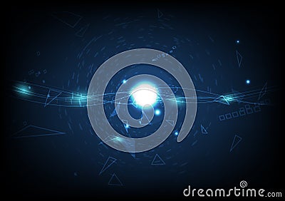 Astronomy, digital graphic technology cyberspace abstract background vector illustration Vector Illustration