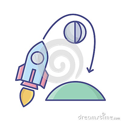 Astronomy fill vector icon which can easily modify or edit Vector Illustration