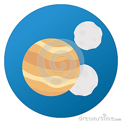 Astronomy Flat background vector icon which can easily modify or edit Vector Illustration