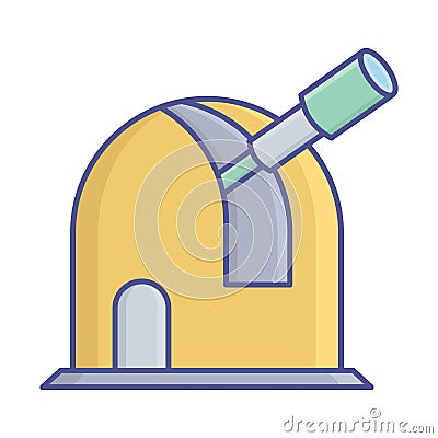Astronomy outline with color fill inside vector icon which can easily modify or edit Vector Illustration