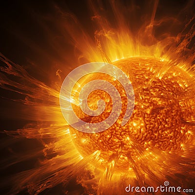 Astronomy space picture of solar flares coronal mass ejection plasma Stock Photo