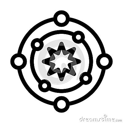 Astrophysics Vector Thick Line Icon For Personal And Commercial Use Stock Photo
