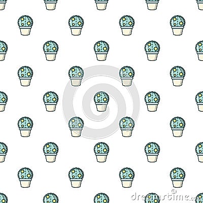 Astrophytum cactus pattern seamless Vector Illustration