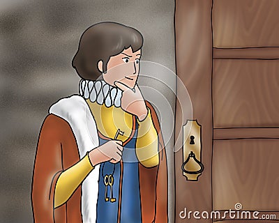 Astute prince - Fairy tales Cartoon Illustration