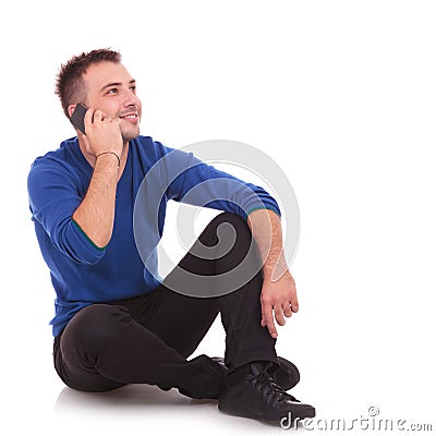 Asual man talking on the phone Stock Photo