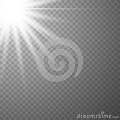 Light flare special effect. Vector Illustration