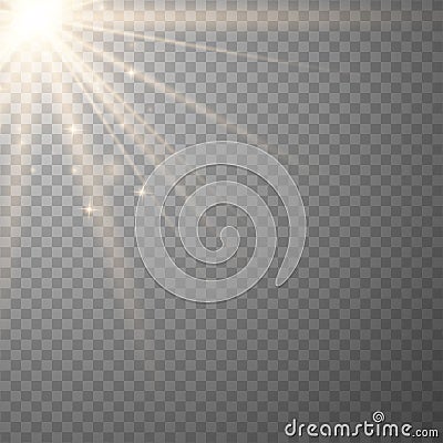 Vector transparent sunlight special lens. Vector Illustration