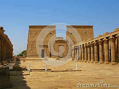 Aswan, Egypt: Temple of Isis at Philae island Stock Photo