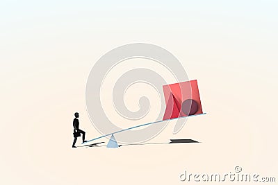 Asymmetric approach in business Vector Illustration