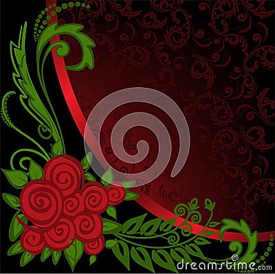 Asymmetrical black and red background Vector Illustration