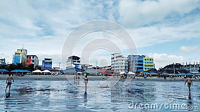 Atacames beach Ecuador beautiful Sunset Editorial Stock Photo