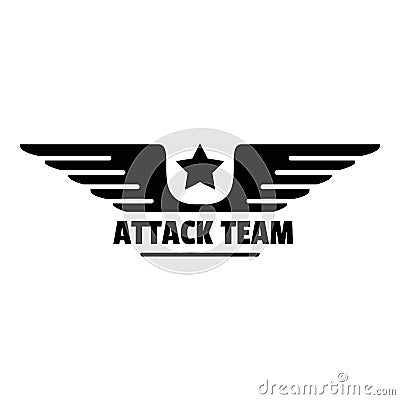 Atack avia team logo, simple style Cartoon Illustration