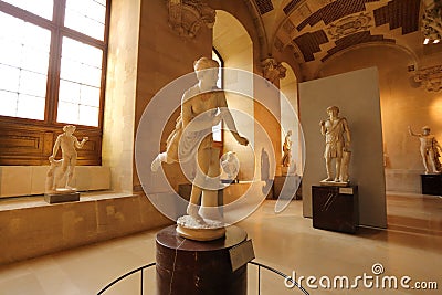 Atalanta statue at Louve museum in Paris Editorial Stock Photo