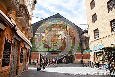 Atarazanas Market Building in Malaga, Spain Editorial Stock Photo