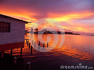 Atardecer en Catatumbo Stock Photo