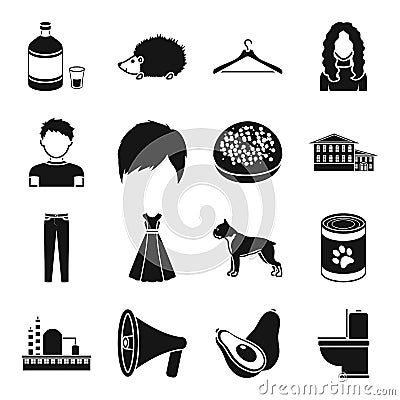 Atelier, appearance and other web icon in black style Vector Illustration