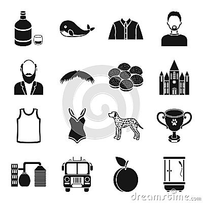 Atelier, style, fashion and other web icon in black style. Vector Illustration