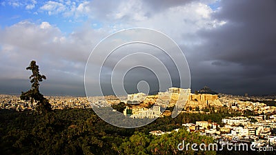 Atena Grecia Acropolis Stock Photo