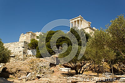 Atenas Greece Acropolis View Stock Photo